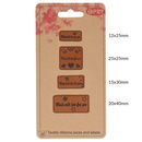 Applicatie skai-leren label Made with Love for you (4 stuks)