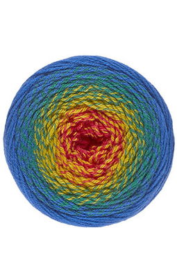 Lammy Yarns Happy Colors 419 blauw oranje mix