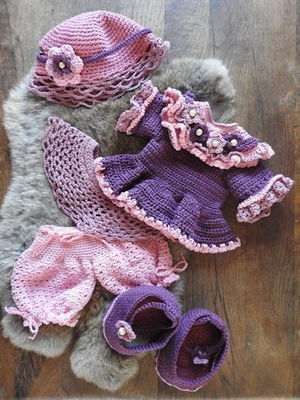 Haakpakket XXL Funny kledingset Fleur roze op=op uit collectie 