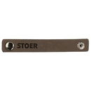Leren Label - Stoer 002 groen 100 a 15  mm (2 stuks)