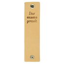 Leren Label - Door mama gemaakt 001 Naturel 120 a 30 mm (2 stuks)
