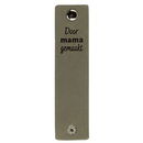 Leren Label - Door mama gemaakt 002 groen 120 a 30 mm (2 stuks)