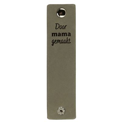 Leren Label - Door mama gemaakt 002 groen 120 a 30 mm 2 stuks 