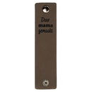 Leren Label - Door mama gemaakt 003 bruin grijs 120 a 30 mm (2 stuks)