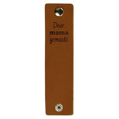 Leren Label - Door mama gemaakt 004 cognac 120 a 30 mm 2 stuks 
