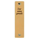 Leren Label - Gemaakt met Liefde 001 naturel 120 a 30 mm (2 stuks)