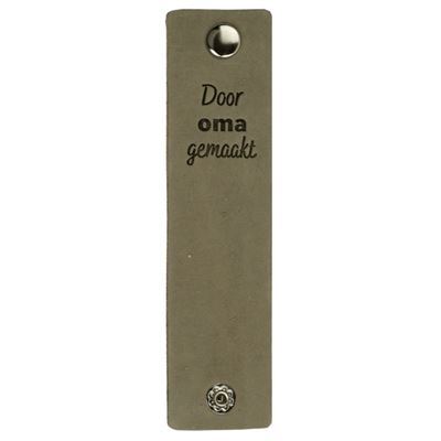 Leren Label - Gemaakt met Liefde 002 groen 120 a 30 mm 2 stuks 