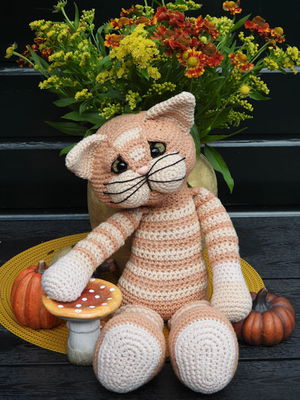 Haakpakket XXL Funny Pussycat - zalm op=op uit collectie 