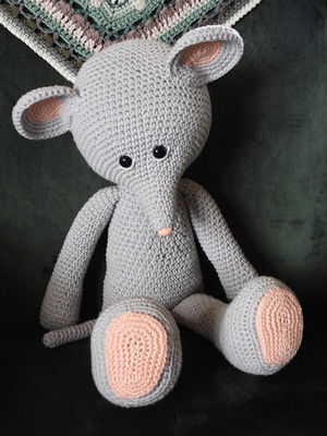 Haakpakket XXL Funny Mouse - grijs