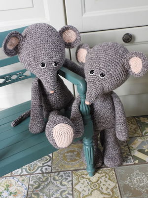 Haakpakket XXL Funny Mouse - 0082 grijs gemeleerd op=op uit collectie 