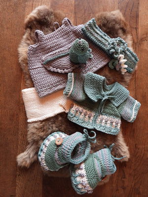 Haakpakket XXL Funny kledingset 0023 Birdy grey op=op uit collectie 