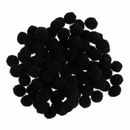 Pompon 12-13 mm zwart (ca 30 stuks)