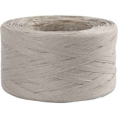 Raffia papier 503294 grijs 7-8 mm 100 meter 