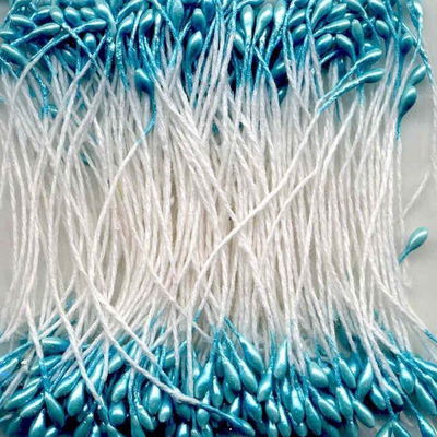 Meeldraden blauw turquoise 1 mm ca 144 stuks 