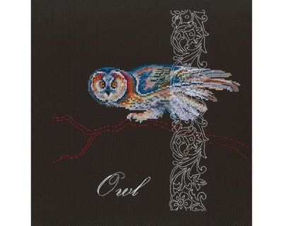 Borduurpakket dieren - Owl forest filigree