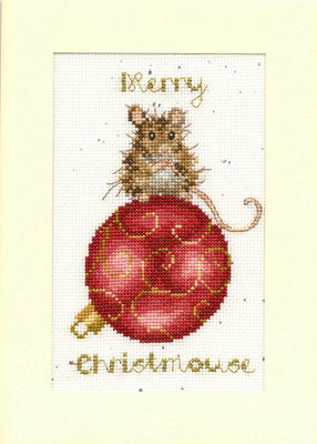 Borduurpakket kerst - Hannah Dale Merry Christmouse