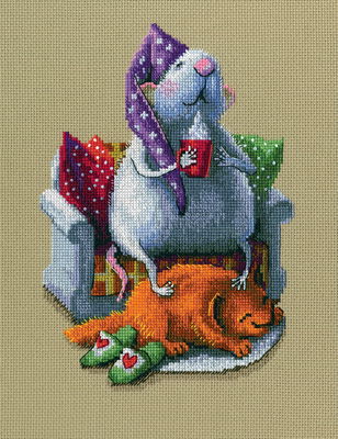 Borduurpakket dieren - Who runs the house