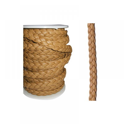 Koord gevlochten 10 mm camel 95 cm 