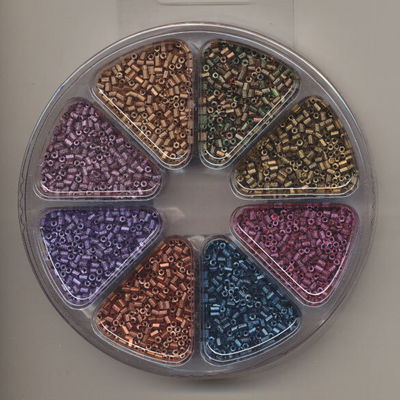 rocailles 0-2 cut assortiment - 8 kleuren metallic 1006