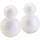 Styropor - piepschuim sneeuwpoppetje 65 mm (5 stuks)