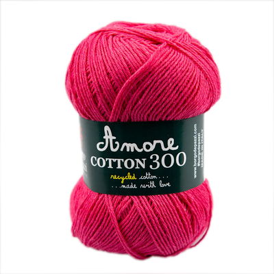 Borgo de Pazzi Amore Cotton 300 122 fuchsia rozen op=op uit collectie 