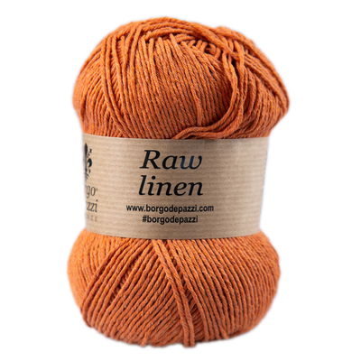 Borgo de Pazzi Raw Linen 200 terracotta oranje op=op uit collectie 