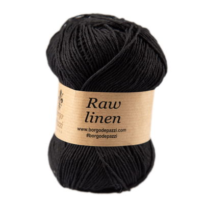 Borgo de Pazzi Raw Linen 220 zwart op=op uit collectie 