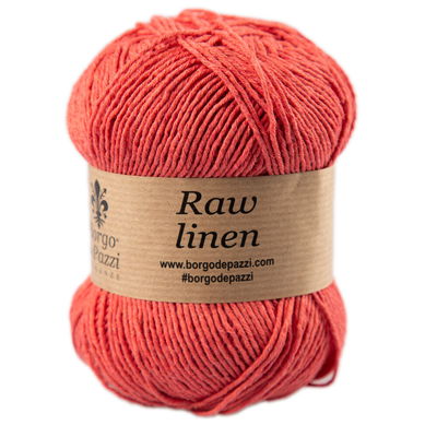 Borgo de Pazzi Raw Linen 215 zacht rood op=op uit collectie 