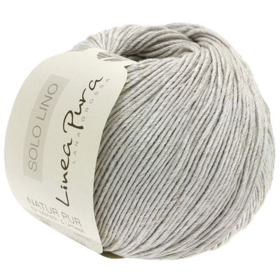 Lana Grossa Solo Lino 02 licht grijs