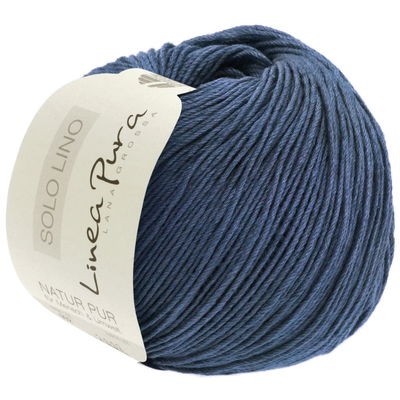 Lana Grossa Solo Lino 13 denim blauw