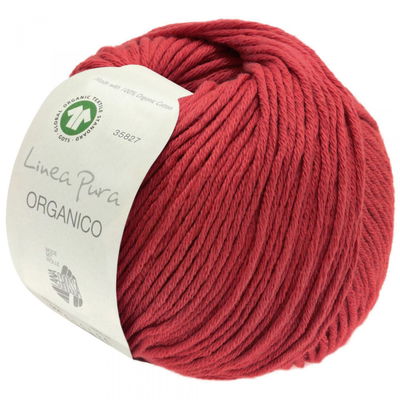Lana Grossa Organico 058 oud rood opruiming 