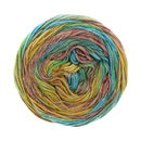 Lana Grossa Alta moda cotolana print 101 groen aqua, oker oud rood 100 gram (opruiming)