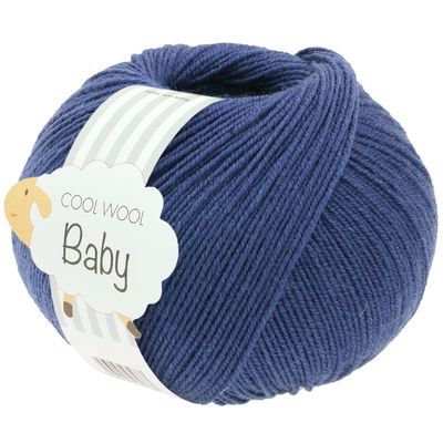 Lana Grossa Cool Wool Baby 288 jeans blauw op=op 