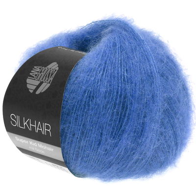 Lana Grossa Silkhair 133 blauw opruiming 