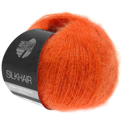 Lana Grossa Silkhair 136 donker oranje opruiming 