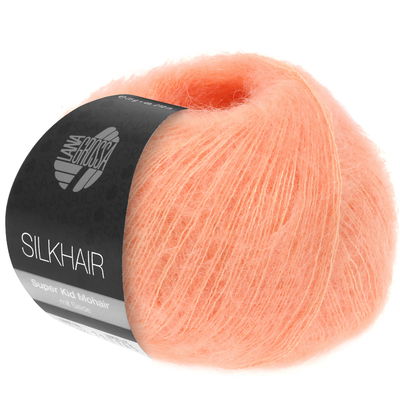 Lana Grossa Silkhair 159 oranje zacht opruiming 