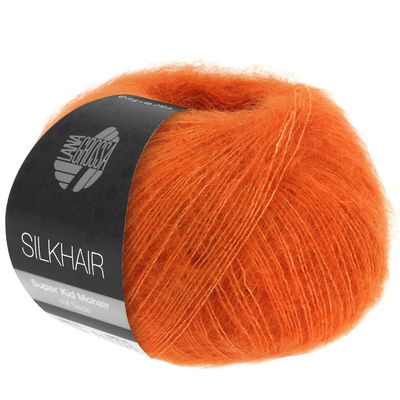 Lana Grossa Silkhair 171 oranje opruiming 