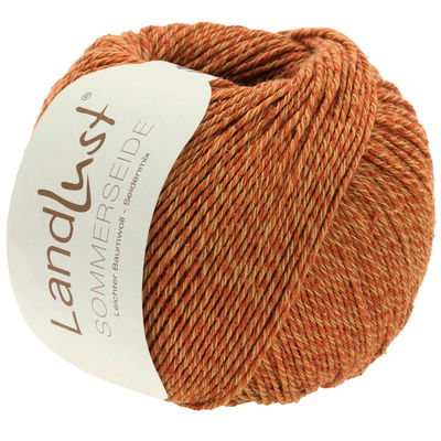 Lana Grossa Landlust sommerseide 37 oranje oker op=op uit collectie 