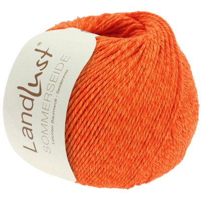 Lana Grossa Landlust sommerseide 28 oranje op=op uit collectie 