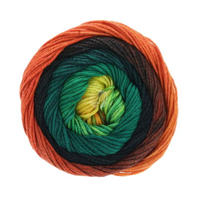 Lana Grossa Gomitolo aloha 311 oranje groen op=op 