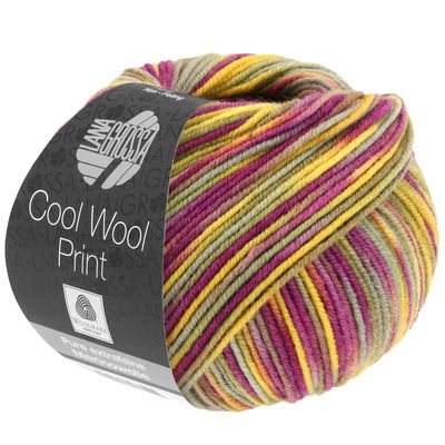 Lana Grossa Cool wool print 822 pink geel opruiming 