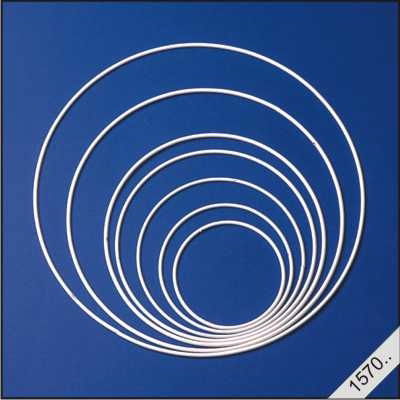 Ring metaal 35 cm wit - 3,4 mm 2 stuks 