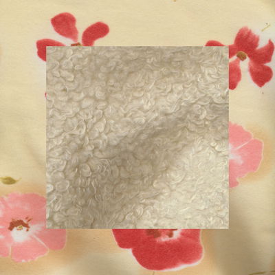 Gekleur bont met gebloemde binnenkant per 25 cm op=op 