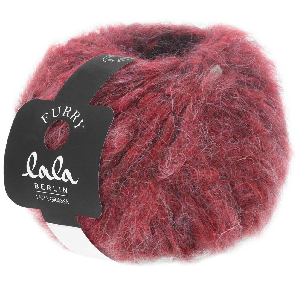 Donekr Rood Lana Grossa Lala berlin furry 24 donker rood opruiming