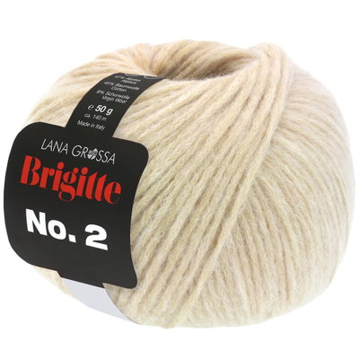 Lana Grossa Brigitte no. 2 47 licht beige opruiming 