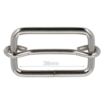 Gesp 38 mm nikkel met schuif