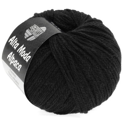 Lana Grossa Am alpaca 06 zwart opruiming 