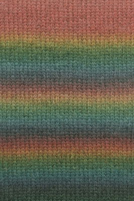 Lang Yarns Malou light color 1063.0059 Green/Orange op=op uit collectie 