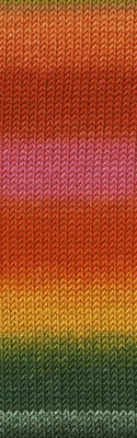 Lang Yarns Merino 120 dégradé 37.0012 Red/Green/Orange
