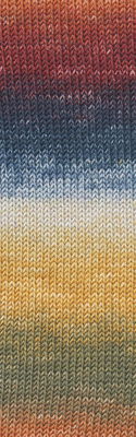 Lang Yarns Merino 150 dégradé 40.0011 Blue/Orange/Brick